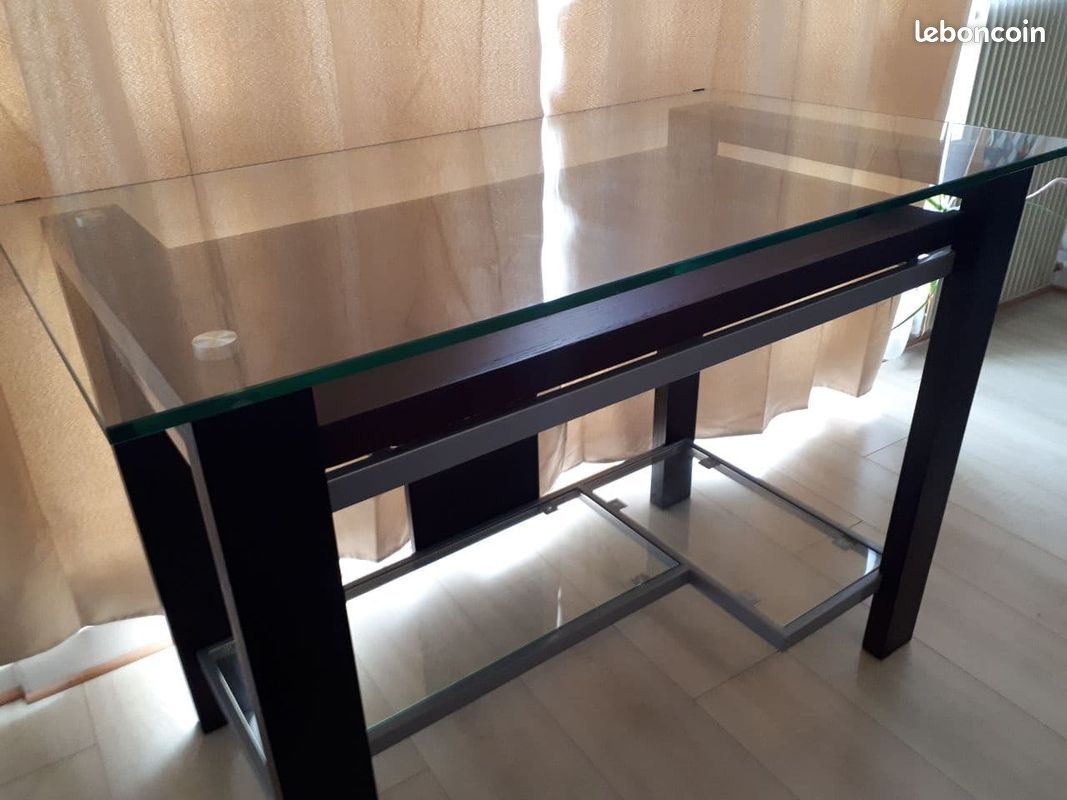 Bureau en verre/bois (image 2)