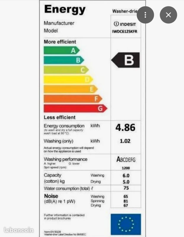 Machine a laver Indesit Idw 6125 (image 7)