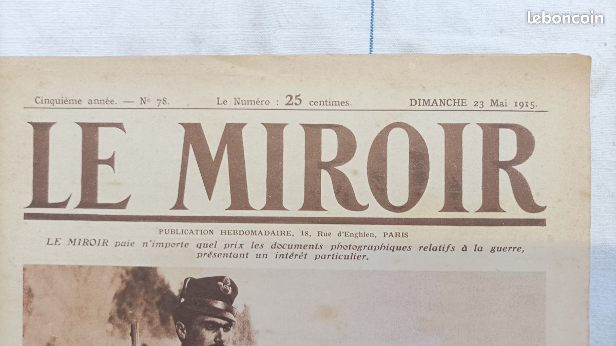 Le miroir - Exemplaire du 23 mai 1915 (image 2)