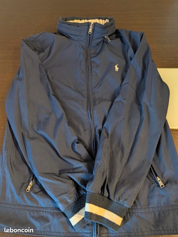 Veste coupe-vent à capuche Polo Ralph Lauren Enfant - Bleu Marine - Taille L (14-16 ans) (image 1)