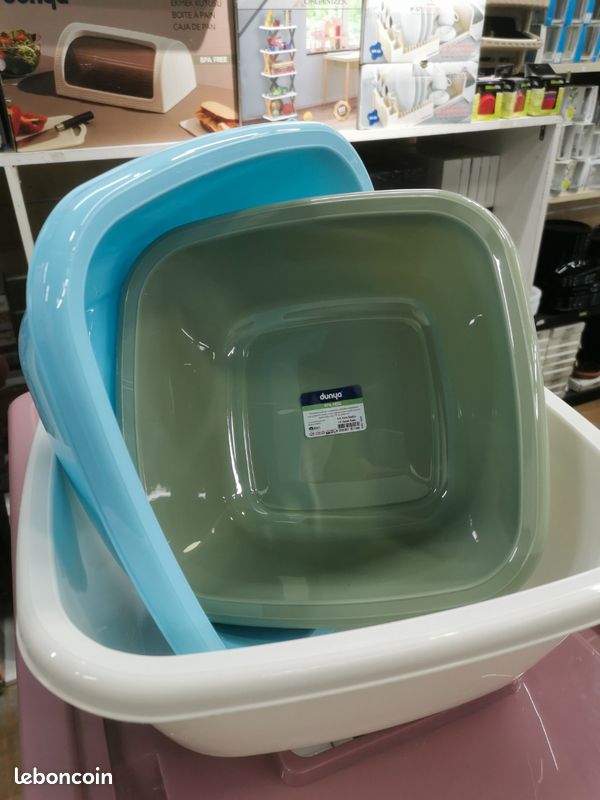 Lot de 3 Bassin carré en Plastique, 4 Lt, 6 Lt, 9,5 Lt (image 5)