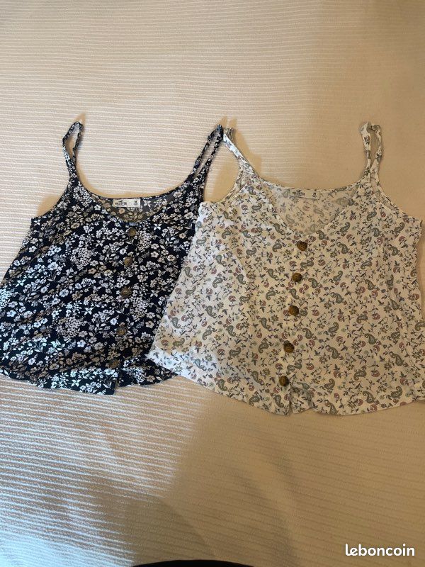 Lot 2 débardeurs Hollister femme taille M (image 1)