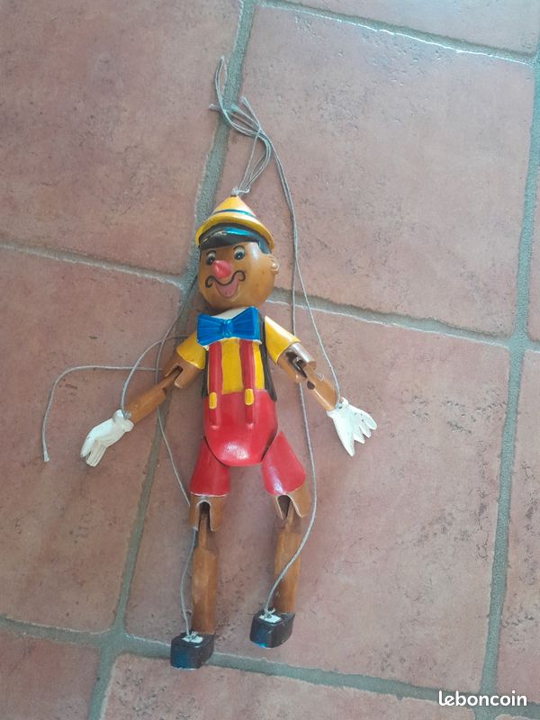 Pinocchio marionnette de bois artisanale 38 cm – Art.6