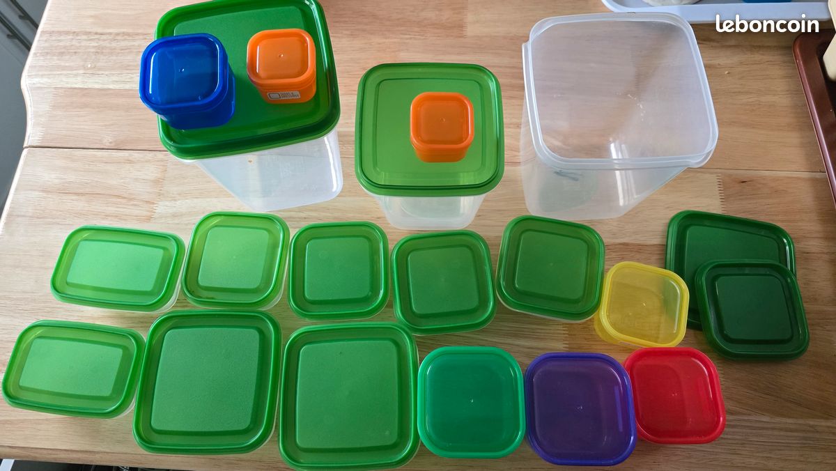 Lot de 18 conteneurs plastique pour cuisine (image 2)