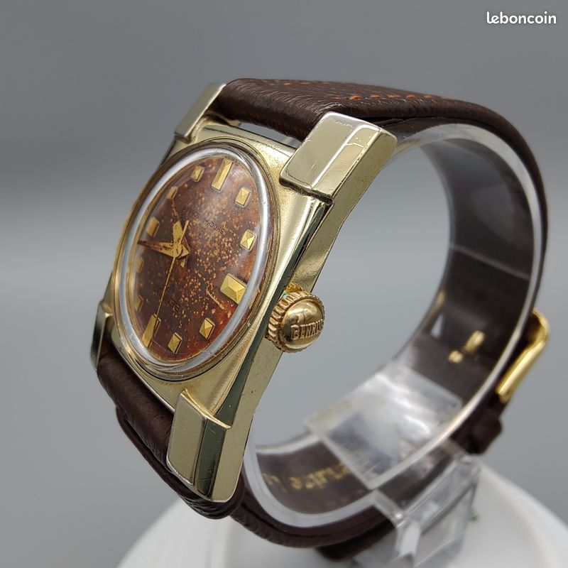 Montre Vintage Benrus Shock Absorber Plaqué Or, Années 50 - Remise à Neuf, Mécanique Manuelle