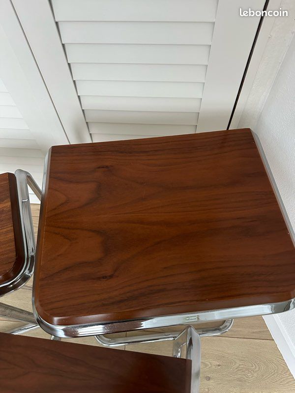 Lot de 3 Tables Gigognes Vintage – Style Bauhaus / Années 70 (image 7)