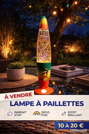 Lampe à Poser En Métal Festive 55cm Multicolore