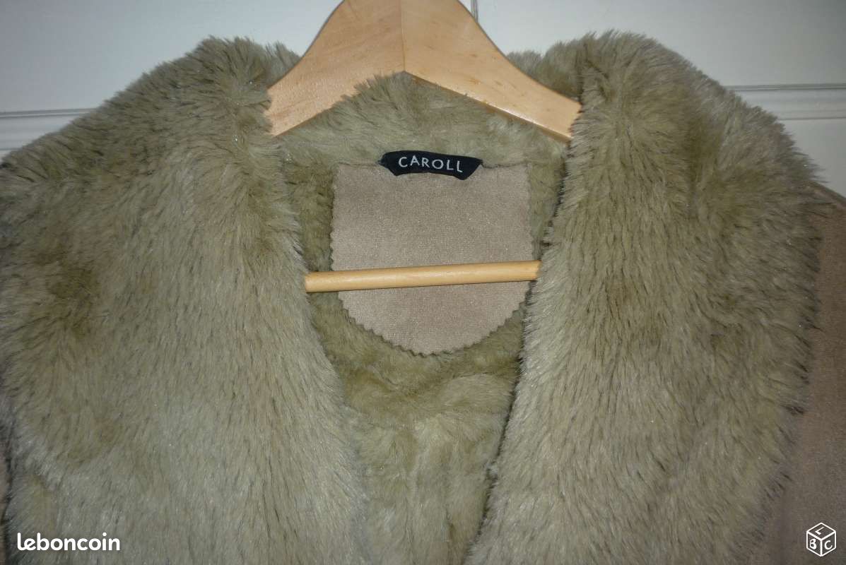 Manteau suédine avec doublure acrylic CAROLL (image 3)