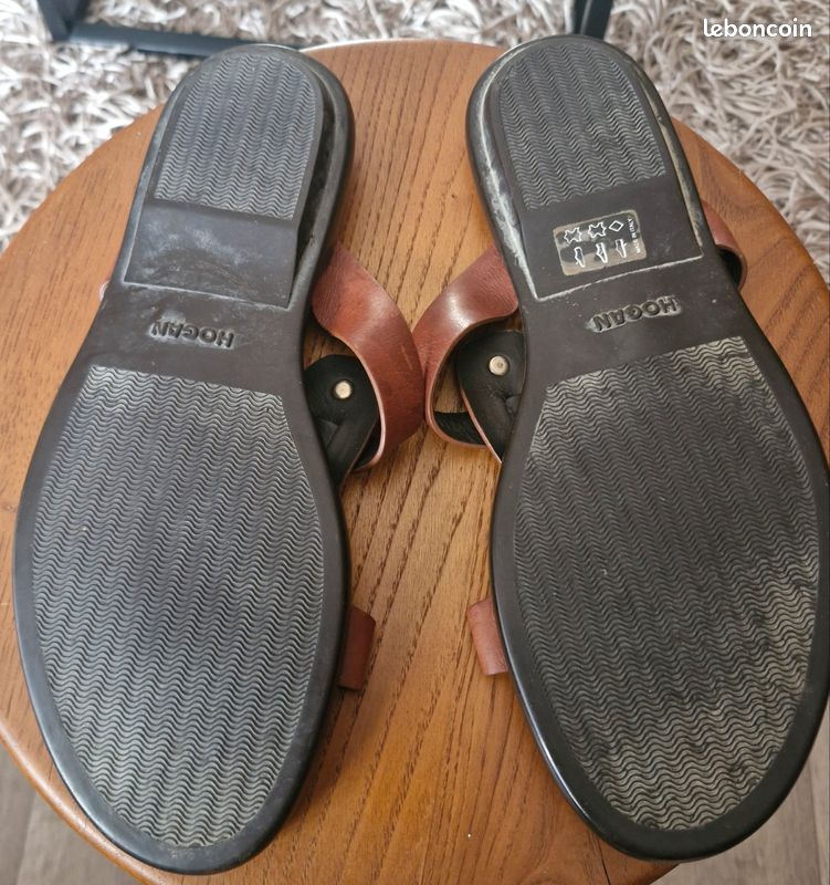 Sandales plates en cuir Hogan 39.5 (image 2)