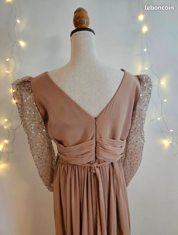 Robe de soirée rose poudrée (image 4)