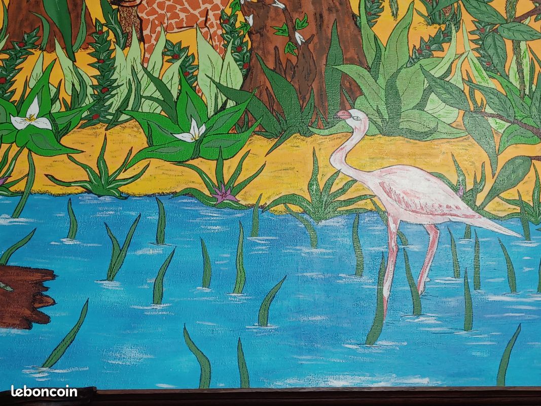 Très grand tableau Peinture décoration décor animalier jungle (image 2)