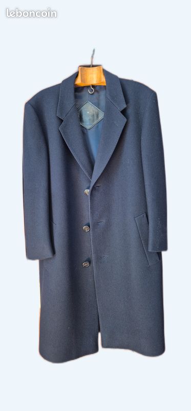Caban Homme bleu marine pure laine vierge Vêtements