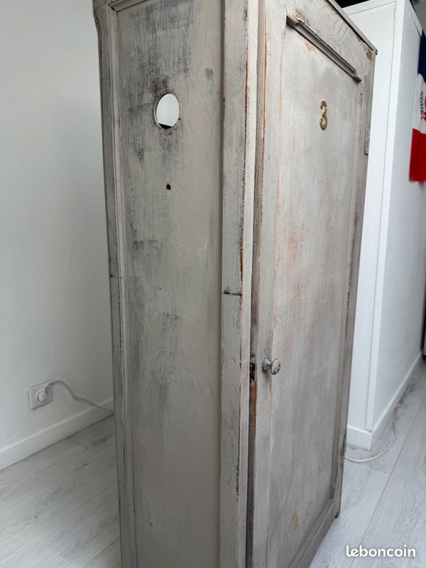 Armoire ancienne bois massif 61x35x130 (image 4)