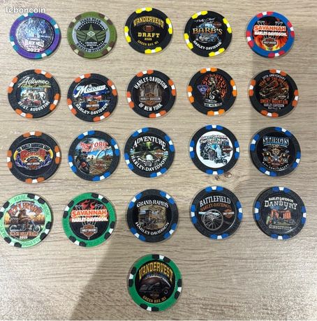 Jeton De Poker Harley-Davidson – Orlando Bike Week 2018, Floride, Bleu/noir (collection, Occasion)