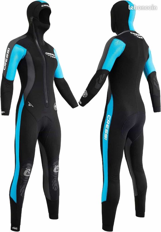 Neuf | Cressi Combinaison Monopièce Facile Lay 5mm Noir/Aqua XS/1 (image 2)