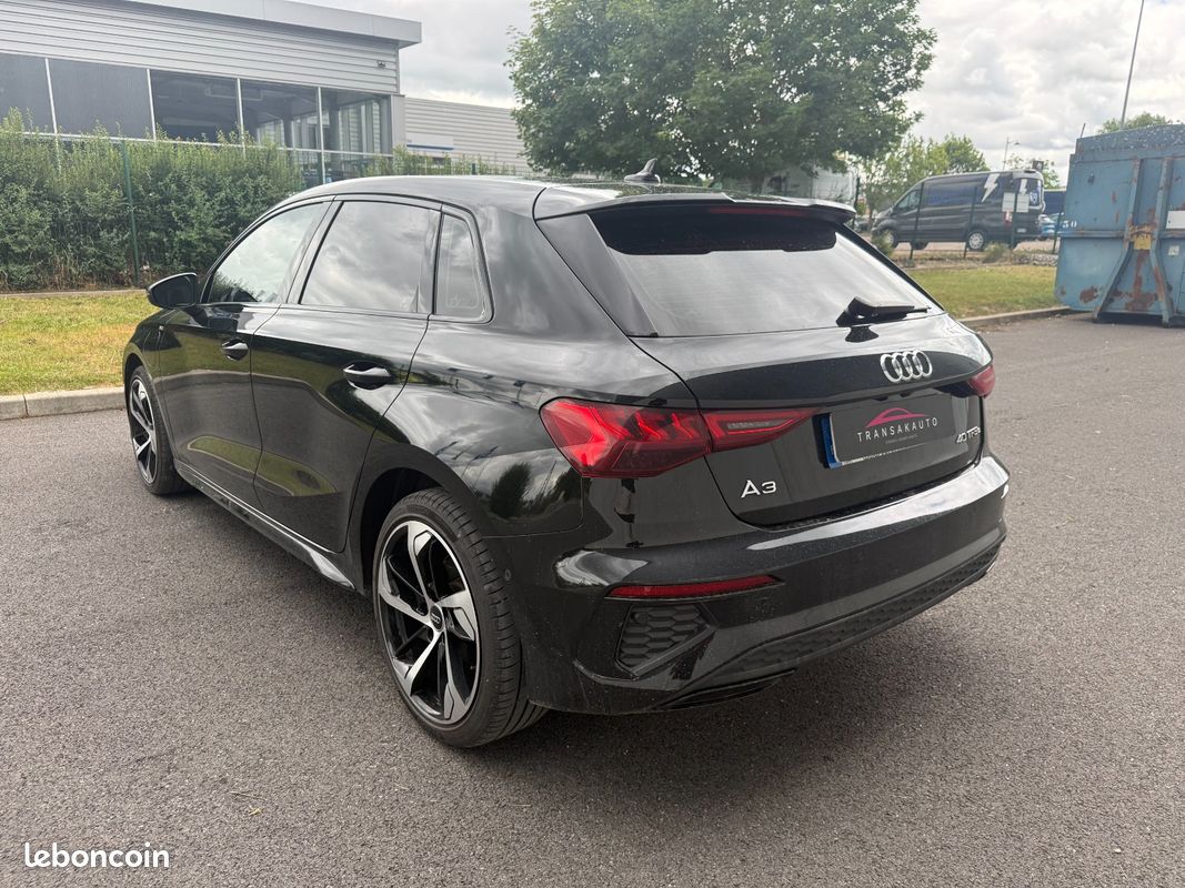 AUDI A3 SPORTBACK 40 TFSIe 204 Plug In Hybrid S tronic 6 S Line - Régulateur / Caméra de Recul / Révision OK / CT O (image 3)