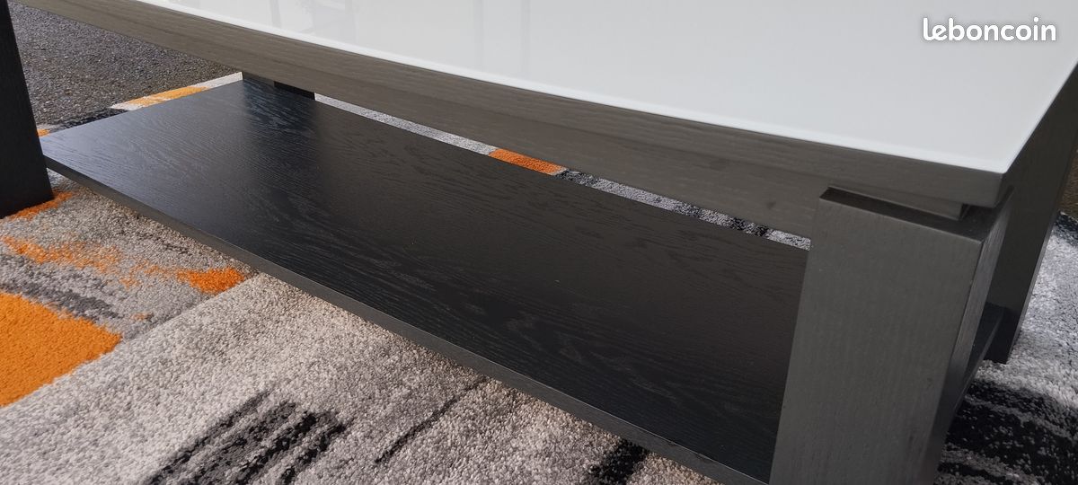 Table Basse Verre Gris/Blanc (image 3)
