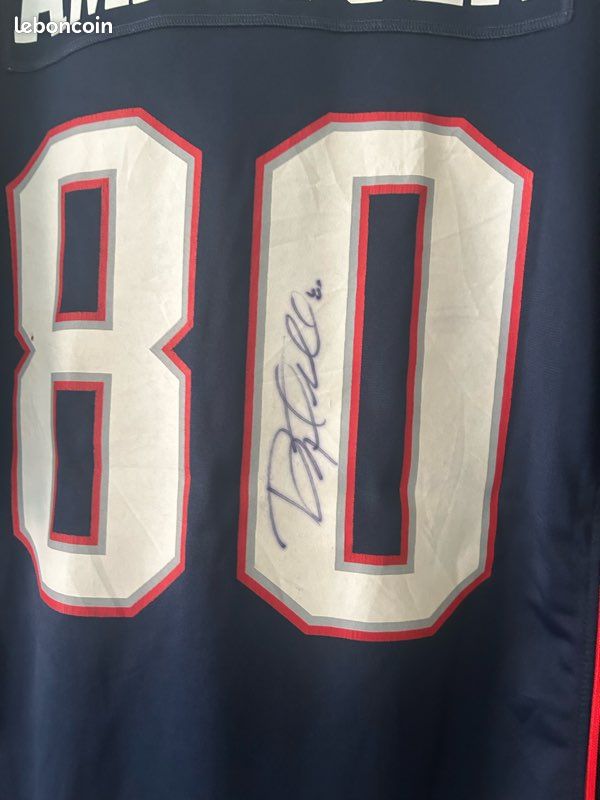 Maillot NFL Danny Amendola #80 New England Patriots Nike On Field Signé Taille L (image 3)