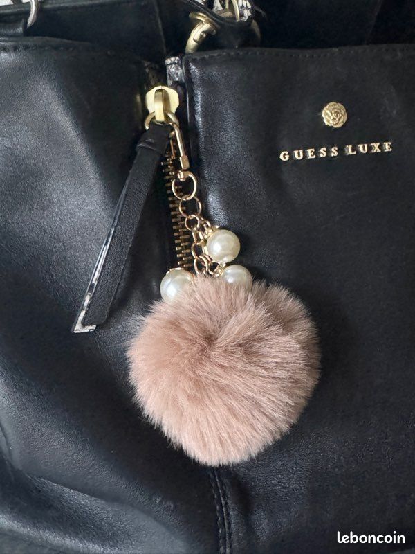 Porte clé / bijou de sac marron et doré (image 5)
