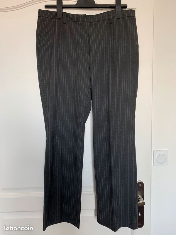 Pantalon gris avec rayures La Redoute (image 2)