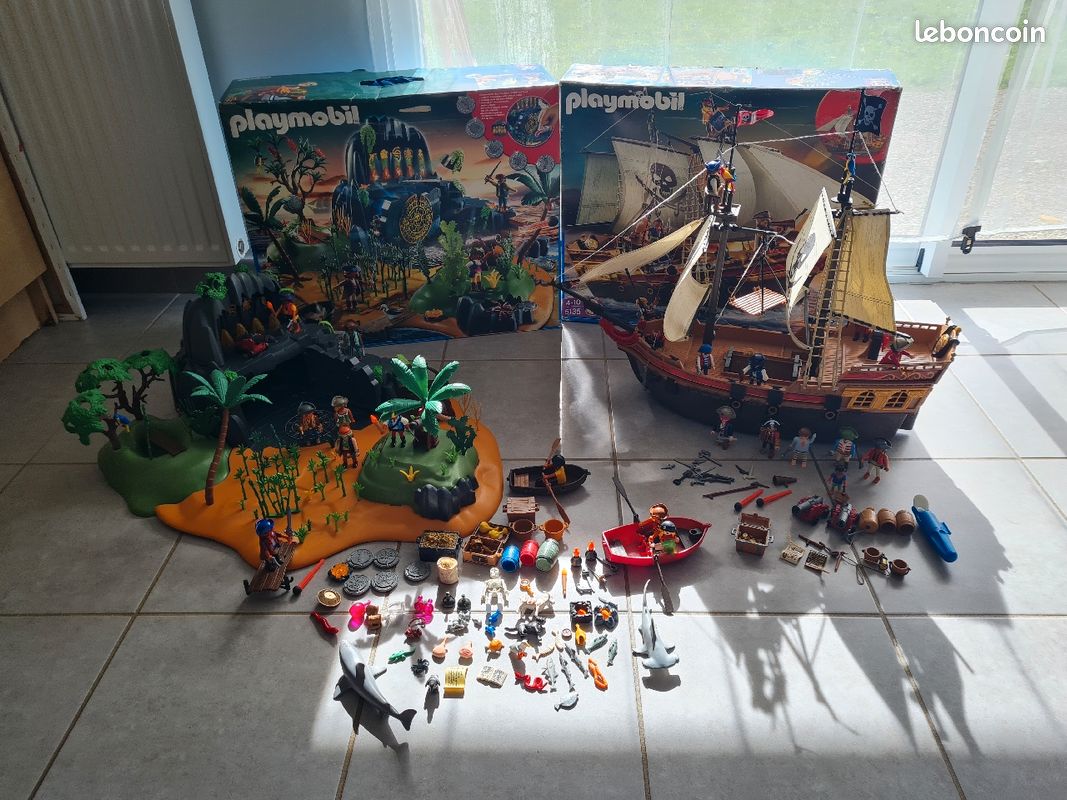 Playmobil bateau pirates plus île pirates nombreux accessoires (image 5)