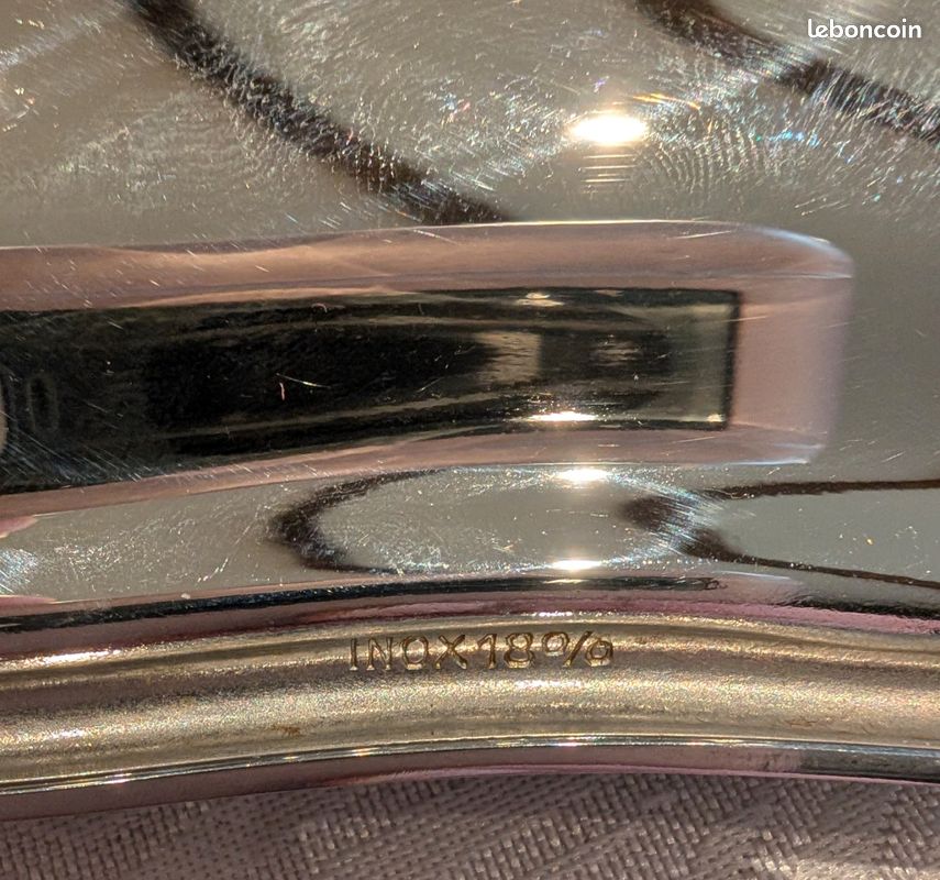 Plat Ovale Creux Jean Couzon En Inox - 45 X 29,8 Cm, Art De La Table, Vintage