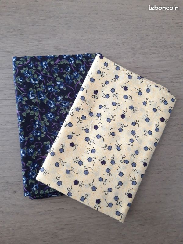 Lot de 2 coupons de tissu pour patchwork et loisirs créatifs (image 1)