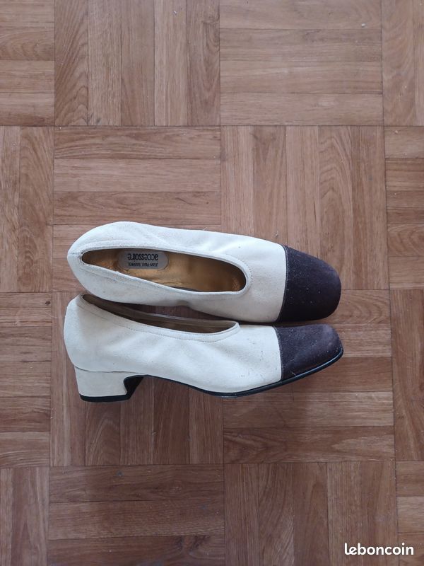 Ballerines Femme - Blanc et Noir - 36 - classique (image 4)
