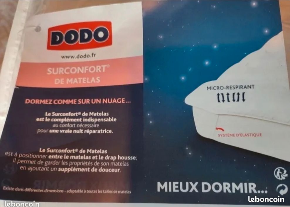 Dodo surconfort de matelas luxe anti acariens 140x190cm (image 5)