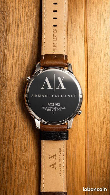 Montre Armani Exchange AX2162 – Dual Time – Cadran bleu – Cuir (image 3)