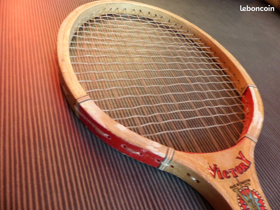 Raquette de tennis en bois pour collection commémorative, décoration rétro