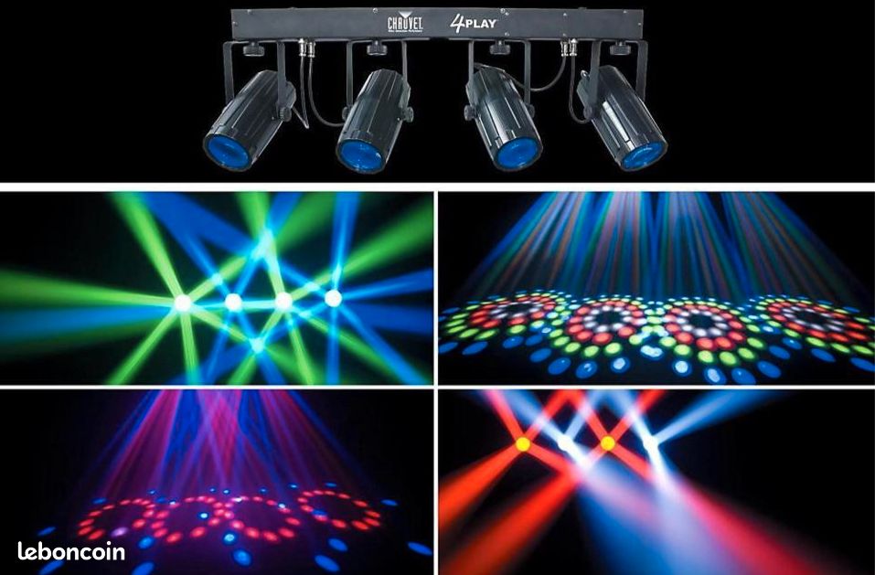 4 Pinces D'éclairage Chauvet CLP-10 - Pour Trusses DJ, Charge 33.5 Kg, Rotatives à 360°
