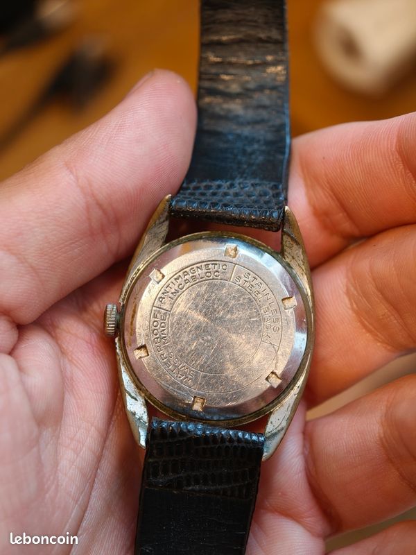 Montre Vintage DREFFA GENÈVE Cadran Noir — Années 50 — Style Militaire (image 3)