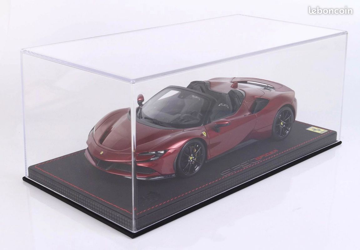 1/18 BBR FERRARI Sf90 Spider Giallo Montecarlo Deluxe Red Leather Le