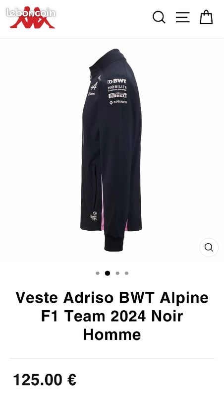 Veste Adriso BWT Alpine F1 Team 2024 Noir Homme (image 4)