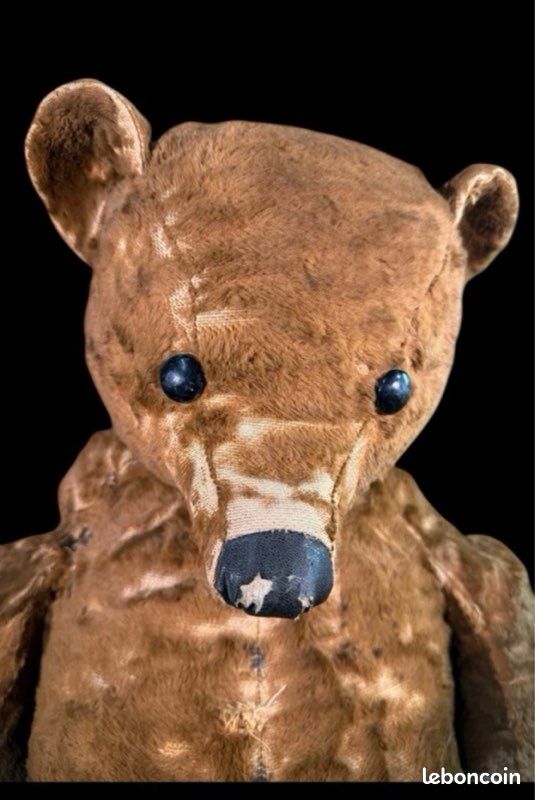 Superbe ours ancien articulé en mohair – peluche vintage authentique, belle patine - Collection