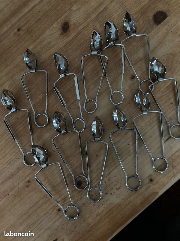 Lot De 8 Pinces à Escargots En Inox 18/10 - Italie - Occasion Bon état