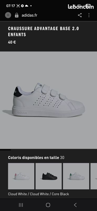 Basket ADIDAS ENFANT NEUVE TAILLE 30 (image 9)