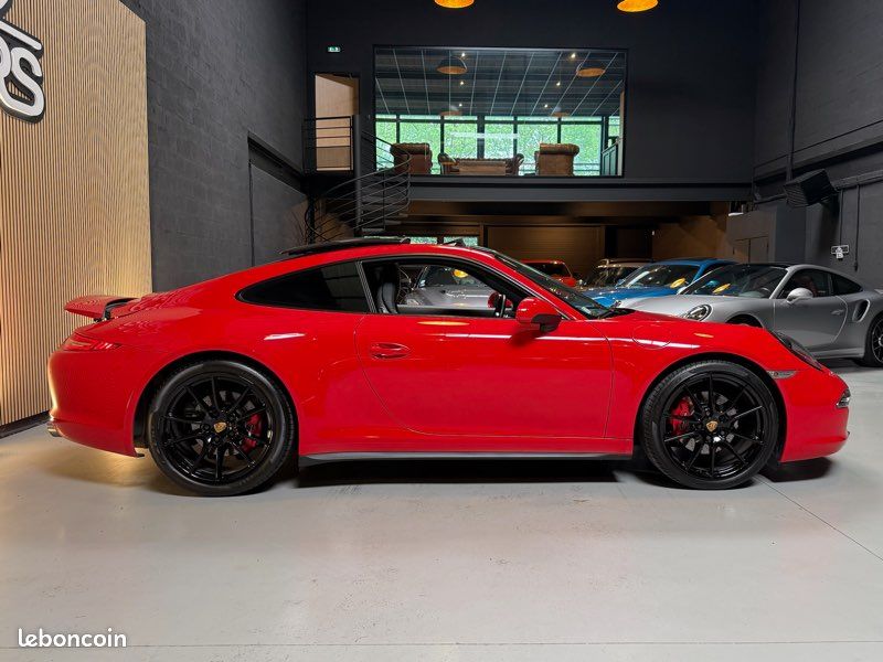 Porsche 911 type 991 3.4 350 Carrera 4 PDK - Rouge indien - Toit ouvrant - Bose - Sièges Sport électriques 18 positions - PASM - PDLS + noir - Échappement Sport - Historique Limpide (image 11)