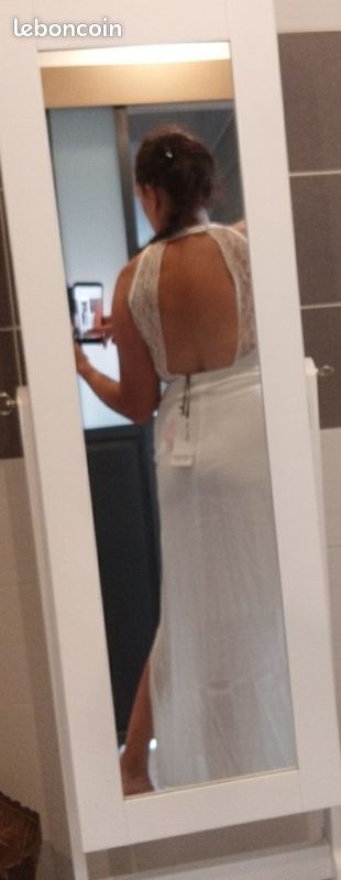 Robe longue dos nu ecru Naf Naf neuve T38 (image 2)
