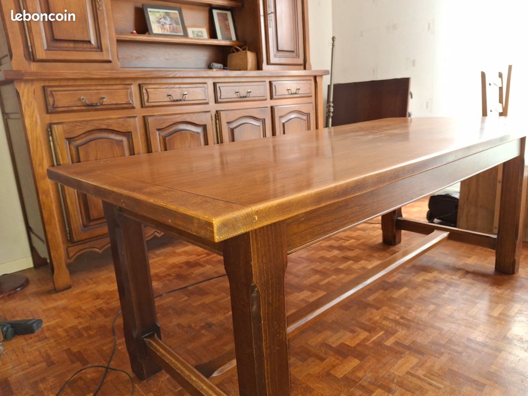 Table monastère, rallonges et chaises comprises (image 3)