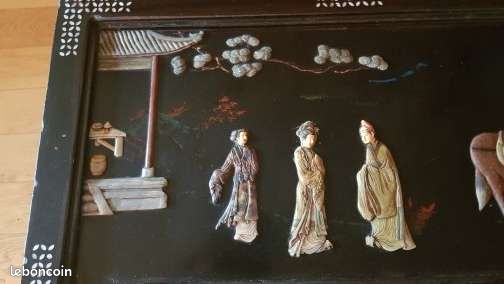 Table basse de style chinois (coromandel / laque de style Shanhai) – (1950-1980) (image 13)