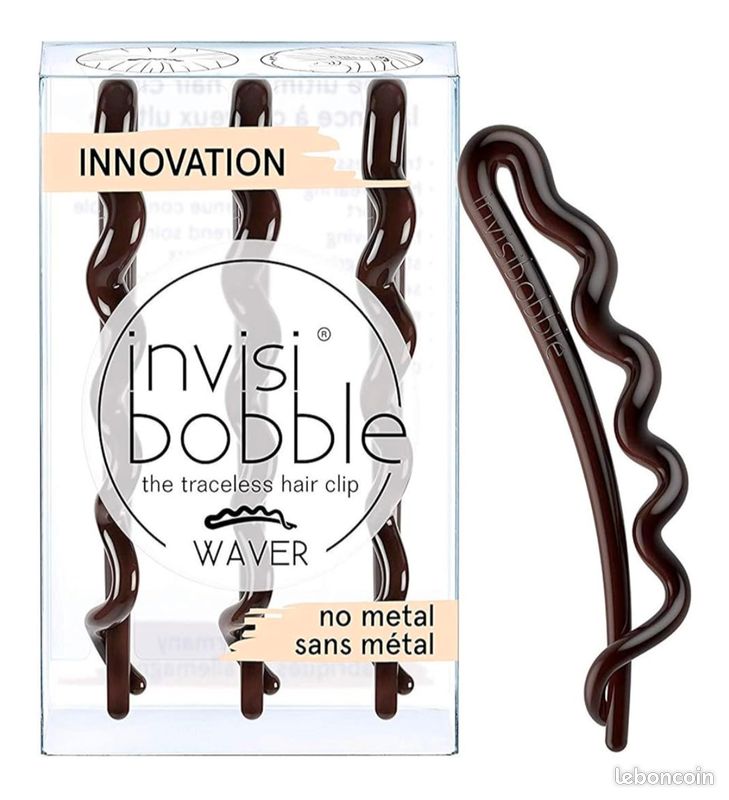 Barrettes marron invisibles cheveux épais Invisi Bobble (image 3)