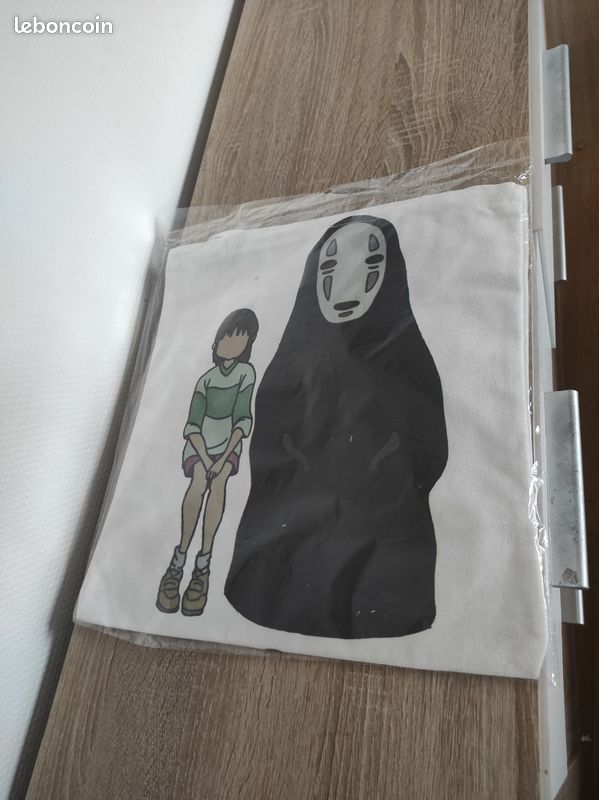 Tote bag blanc de Chihiro, sac double face de voyage de Chihiro de Hayao Miyazaki (image 4)