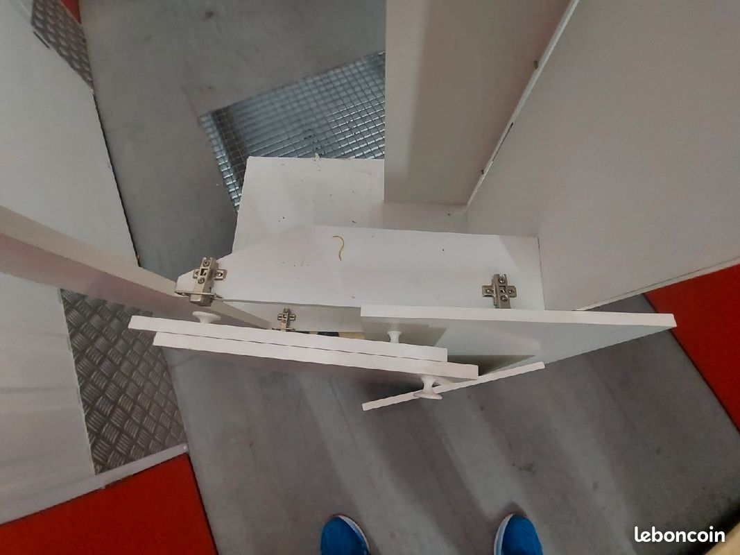 Bac 2 éviers pour cuisine et meuble support avec 3 portes (image 8)