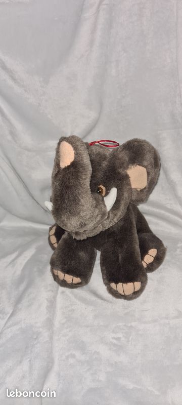 🐘 Peluche éléphant toute douce porte-bonheur – doudou bébé / décoration chambre enfant (image 1)
