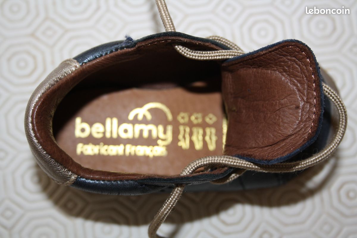 Chaussure de prémarche bébé en bleu nuit de Bellamy taille 20 (image 3)