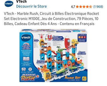 VTech Marble Rush Rocket Set Electronic M100E - Circuit à Billes 79 Pièces Dès 4 Ans