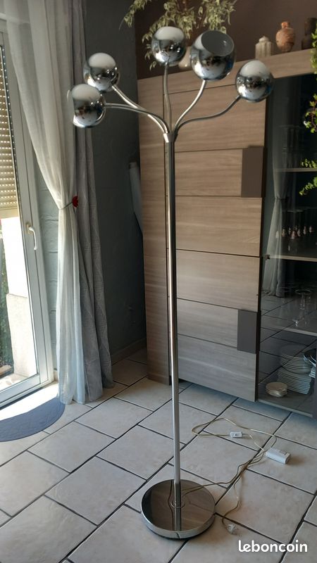 Lampadaire métal 5 bronches dirigeables (image 2)