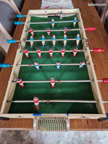 Jeux Jouet Ancien en bois BABY FOOT pliable An 50's - 60's Jeux Jouet Ancien en bois BABY FOOT pliable An 50's - 60's